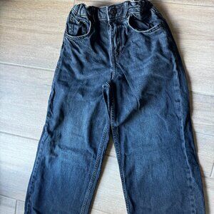 Zara Dark Wash Wide Leg Jeans, Kids Size 10